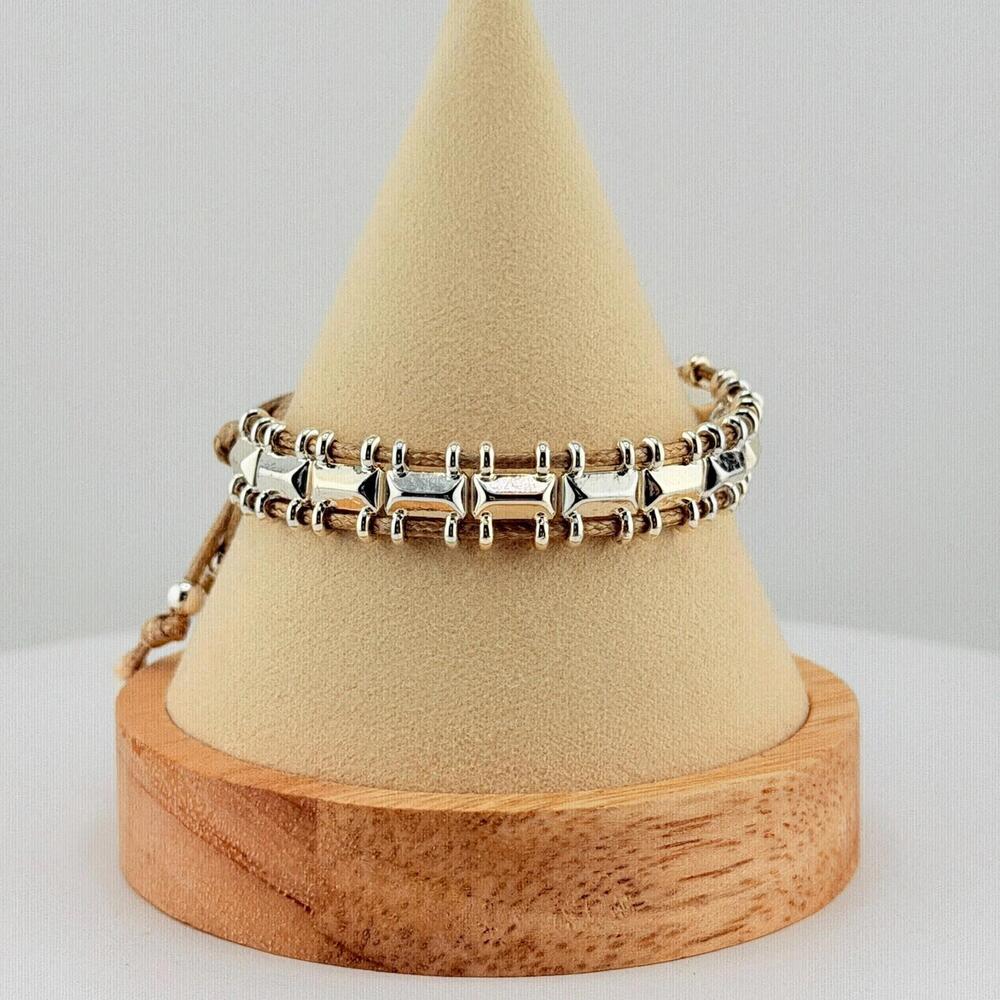 Bomb Party Adjustable Chord Bracelet - Reversible - Silver Plating (5)